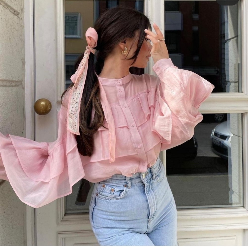 Zara Ruffled Romantic blouse - Picture 5 of 13